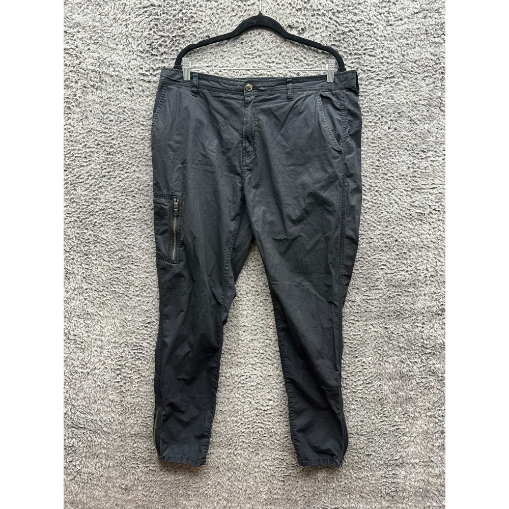 John Varvatos USA Slim Fit Cotton Tapered Casual Pants Black Mens Size 36